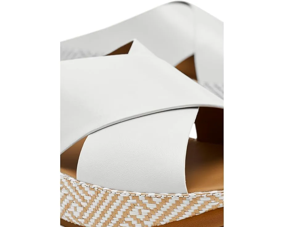 Сандалии Lulu Lux Cross Slides с переплетением из кожи и платформой от FitFlop