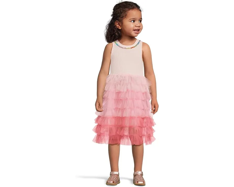 Платье Ombre Jewel с ребристым лифом и разноцветным тюлем от Lola and The Boys