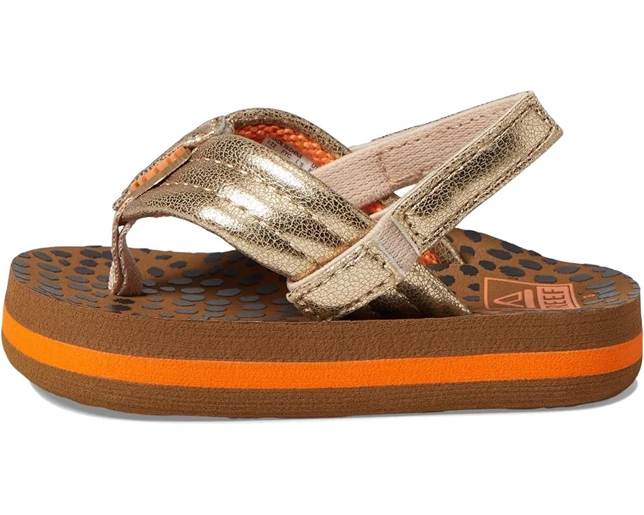 Детские вьетнамки Reef Little Ahi с эластичным ремешком и круглым носком