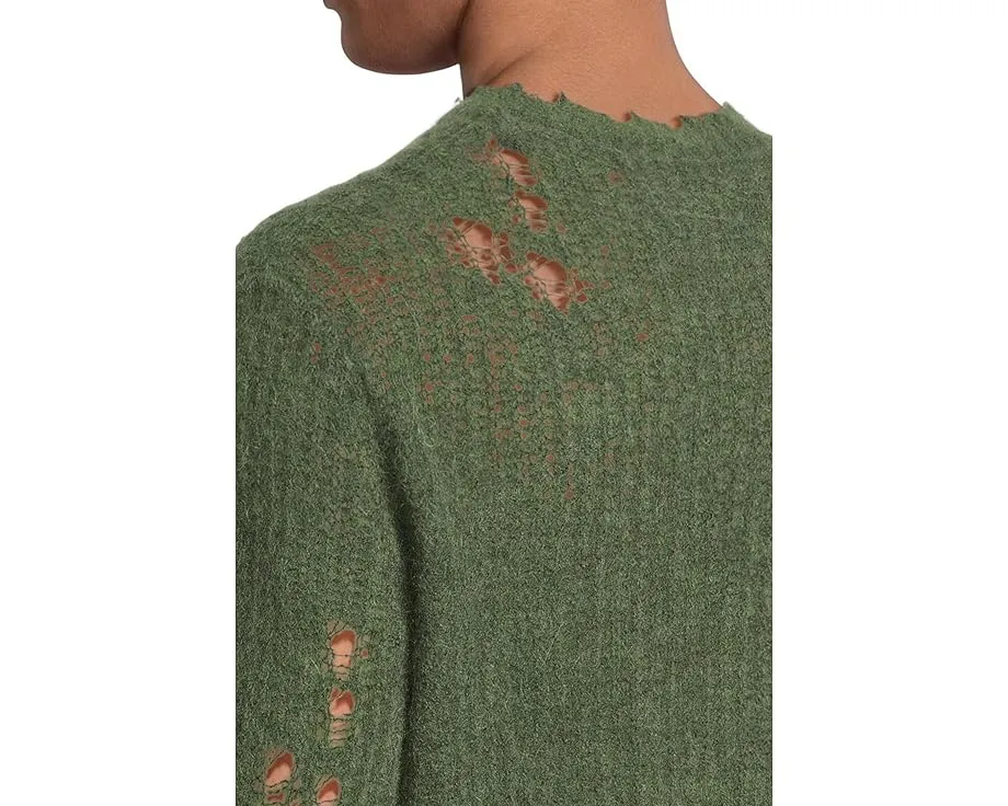 Свитшот Bleaker Crew от AllSaints с круглым вырезом и открытой резинкой