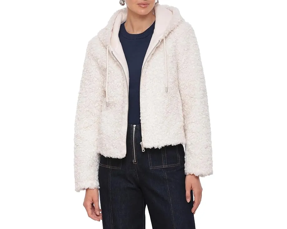 Куртка-худи Avec Les Filles с искусственным мехом и капюшоном