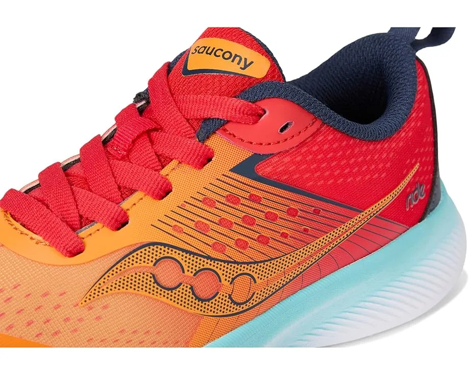 Детские кроссовки Saucony Ride KDZ с амортизацией PWRRUN и петлей на пятке
