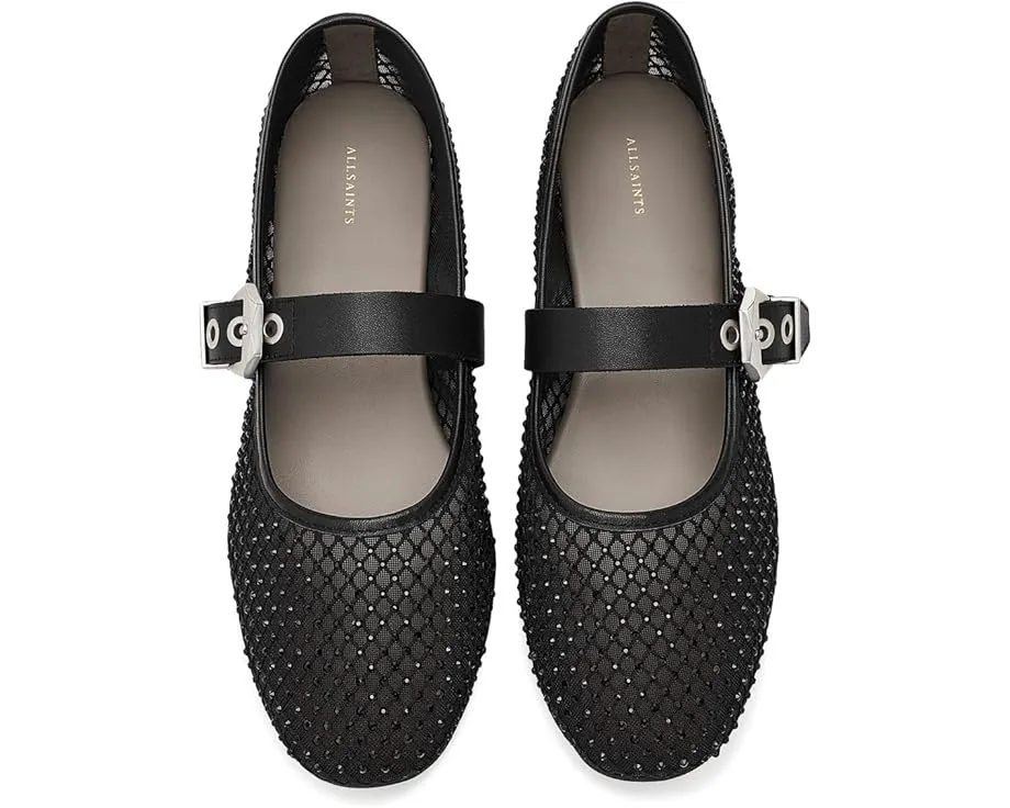 Туфли AllSaints Holly из сетки с кристаллами и пряжкой