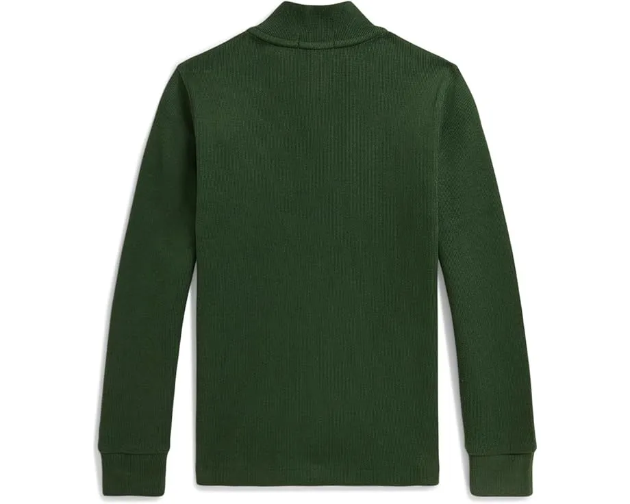 Поло с молнией на четверть Estate Rib Polo Ralph Lauren Kids для малышей и детей