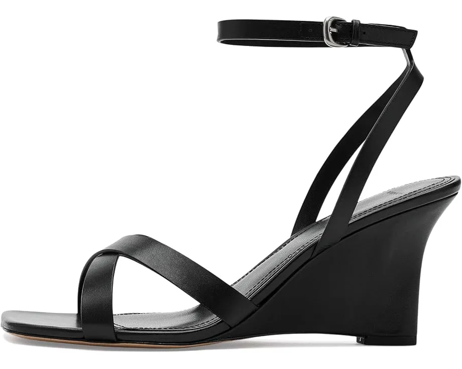 Сандалии Vince Parma на клиновидном каблуке с перекрестными ремешками