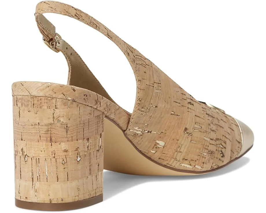 Туфли-лодочки Lilly Pulitzer Mari slingback с пробковым каблуком и зеркальной кожей