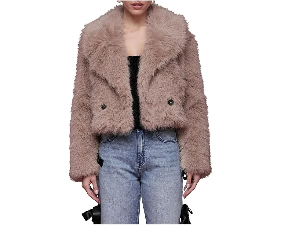 Короткая куртка из искусственного меха Cropped Faux Fur Jacket от Avec Les Filles