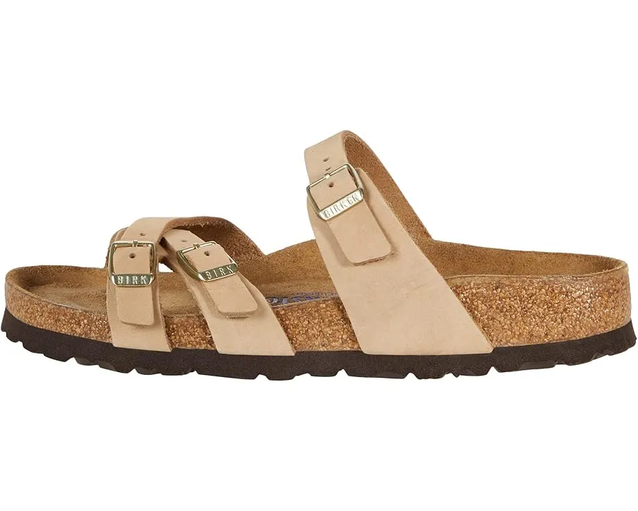 Birkenstock Franca Soft Footbed сандалии из нубука с мягкой стелькой