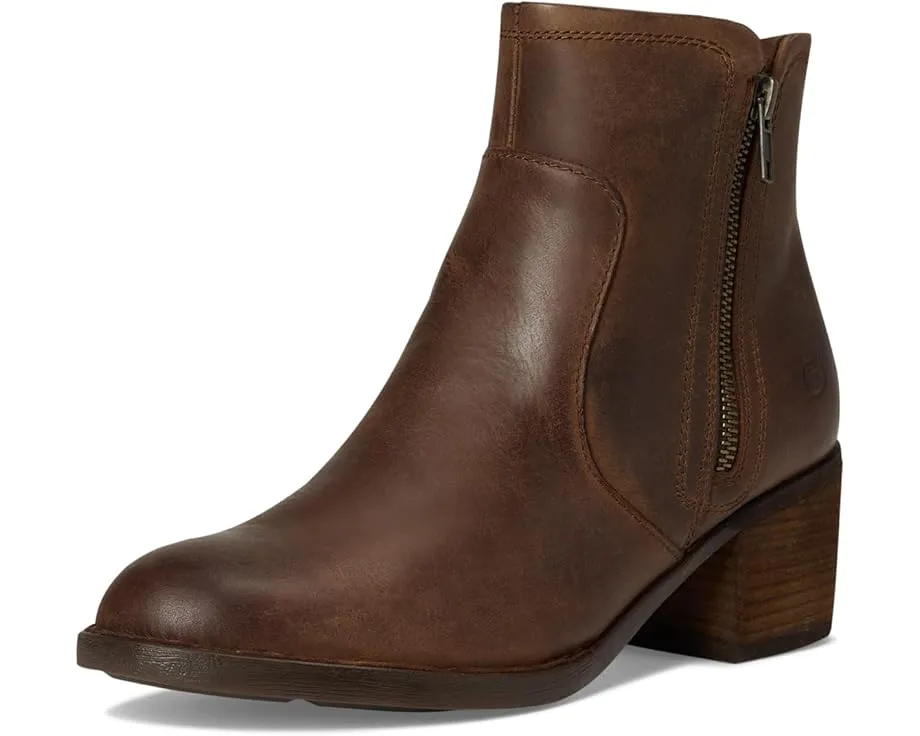 Ботильоны Born Rigby из итальянской кожи в мотовеянии с боковой молнией