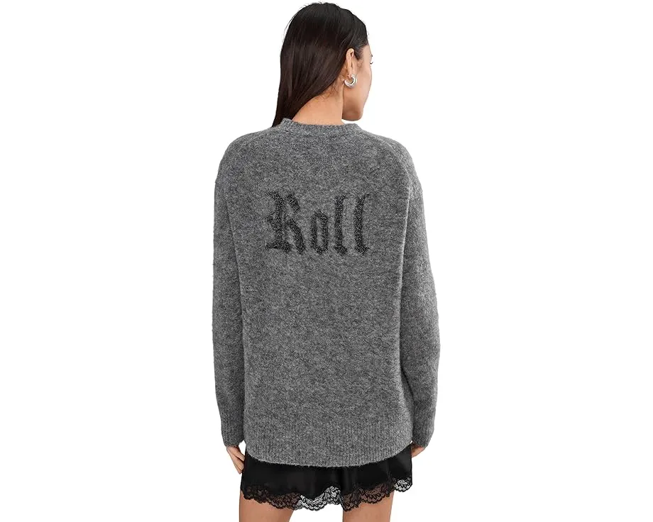 Свитер AllSaints Rock Crew с принтом из смеси шерсти