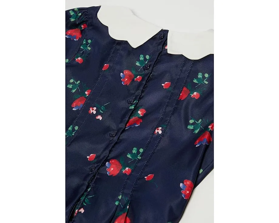 Темно-синее платье с цветочным принтом Janie and Jack для девочек
