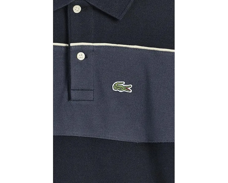 Футболка поло Lacoste с цветными вставками для школьников