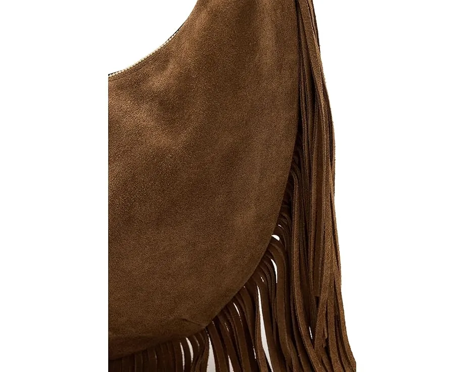 Сумка через плечо Madewell из замши с бахромой и регулируемым ремнем