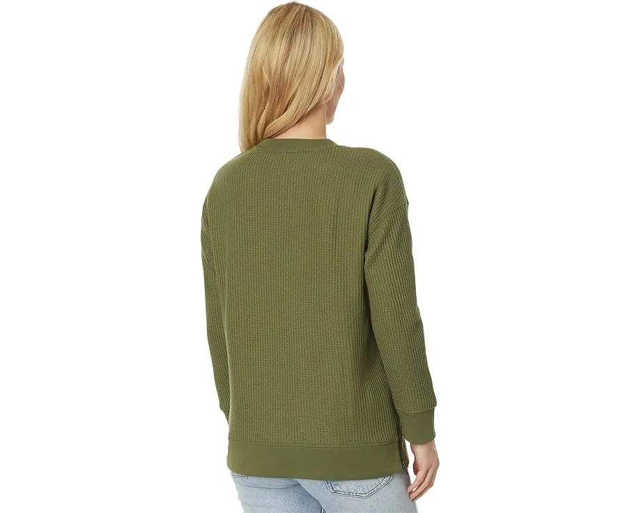 Свитер L.L.Bean Birchwood Brushed Waffle с круглой горловиной и фактурой вафли