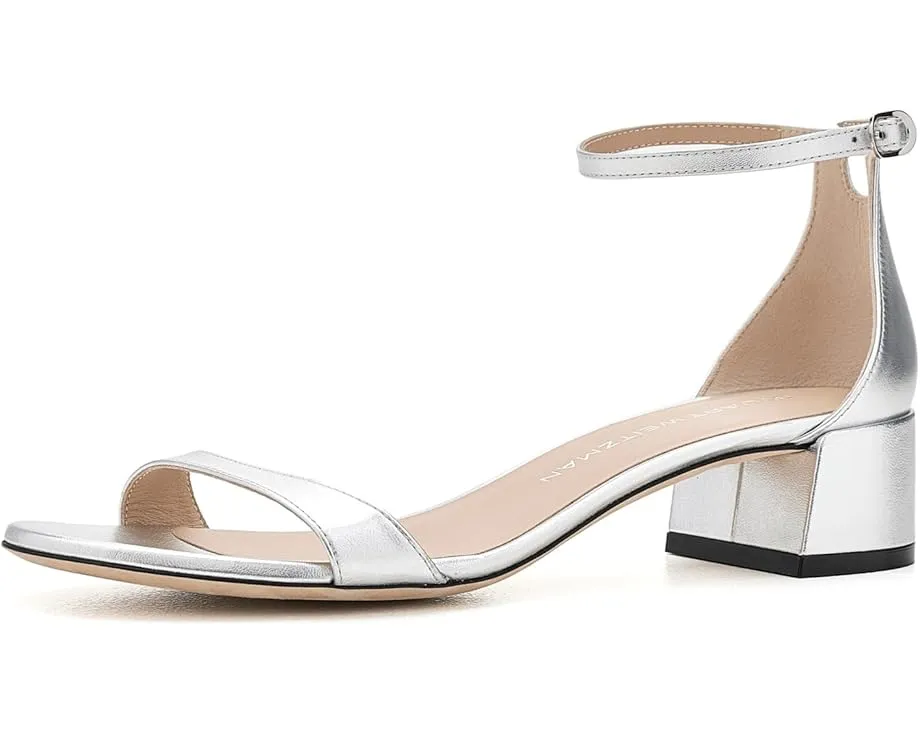 Туфли Stuart Weitzman Nudist Block 35 на квадратном каблуке с открытым носком