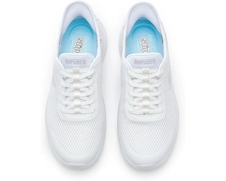 SKECHERS Performance Go Walk Flex Lily Rose с эластичными шнурками и сетчатым верхом