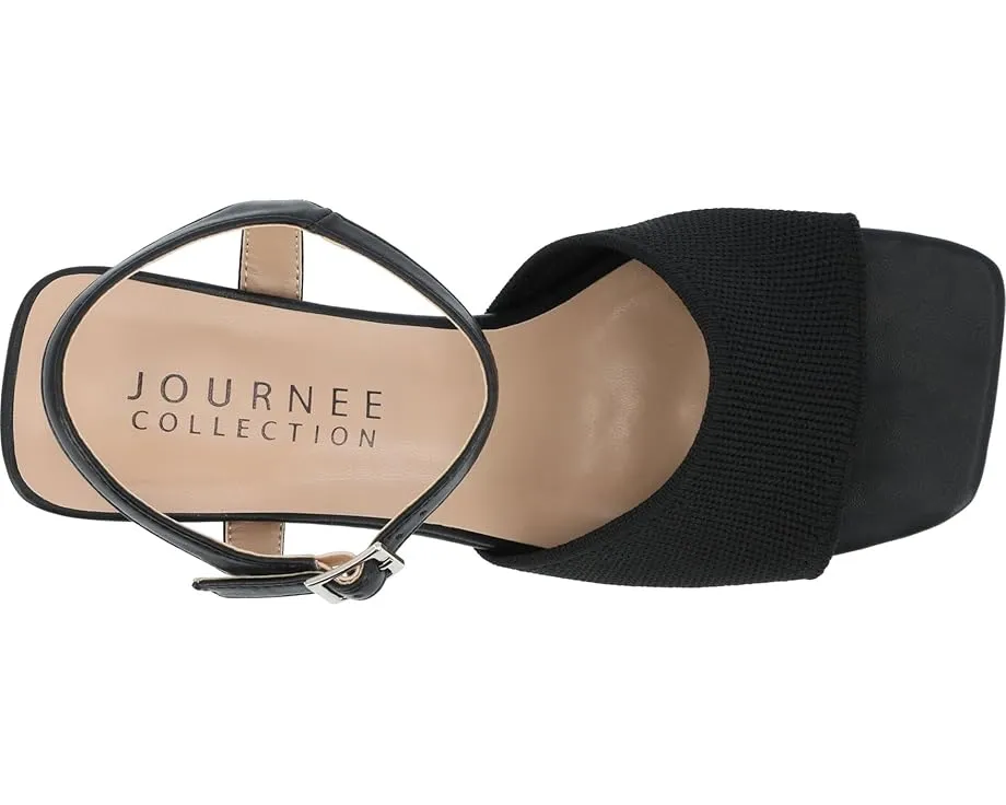 Сандалии Journee Collection Evylinn на платформе с квадратным носком и ремешком