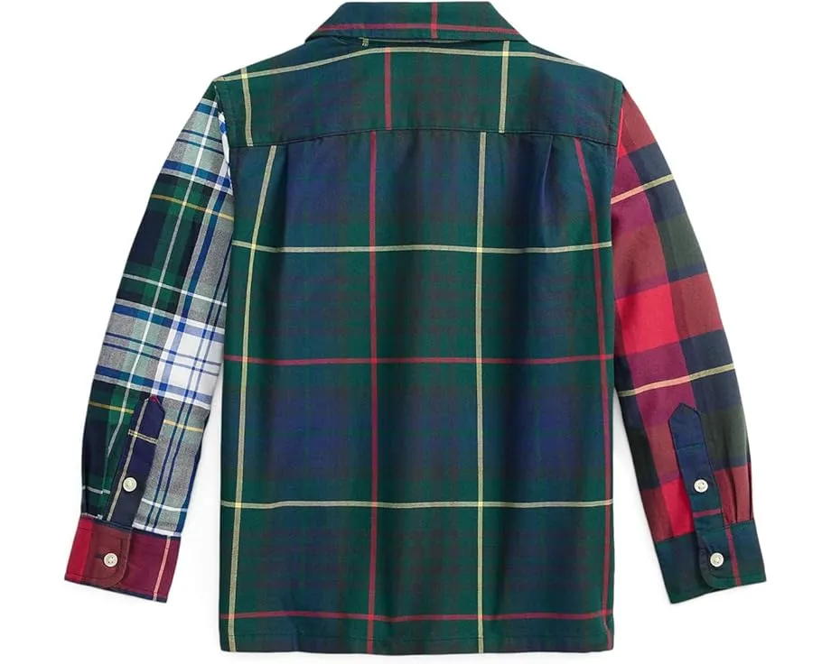 Рубашка в клетку из хлопкового оксфорда Polo Ralph Lauren Kids для малышей и детей