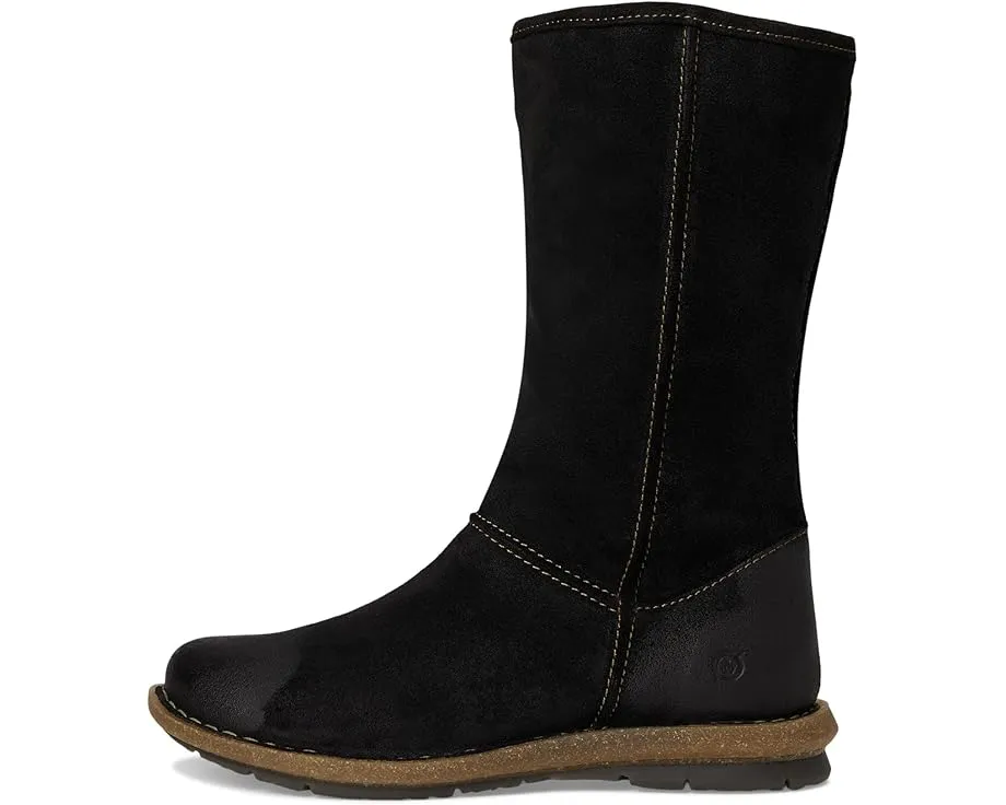 Ботинки Born Salee из мягкой замши с боковой молнией и пробковой подошвой