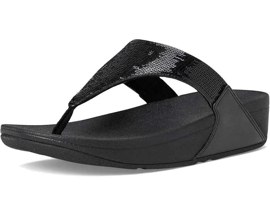 Блестящие сандалии FitFlop Lulu с микровобблбордом и стразами
