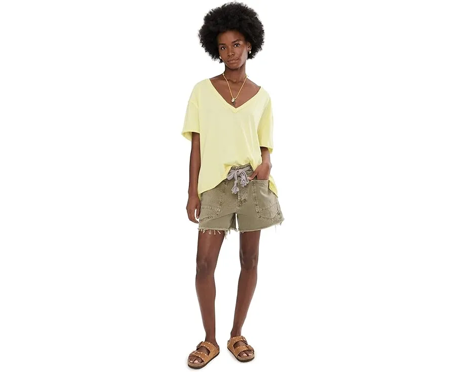 Футболка Free People Nina Tee V с V-образным вырезом и свободным кроем