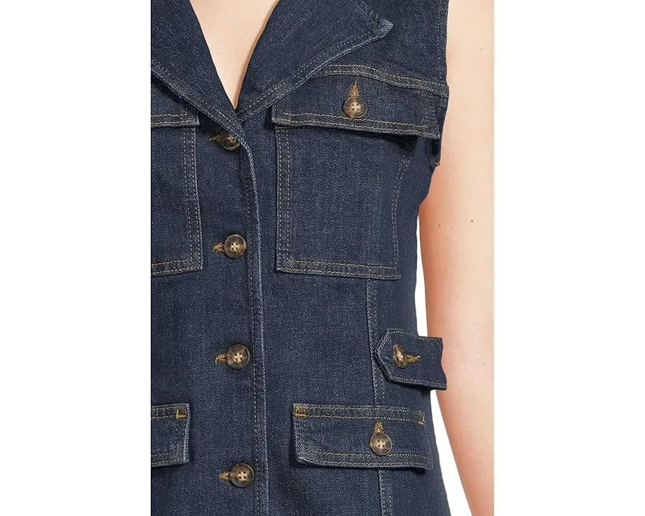 Джинсовое платье Andria Dress в стиле сафари с карманами от Paige