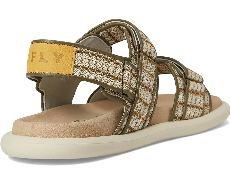 Сандалии FLY LONDON PAAV228FLY с узором "гусиная лапка" и танкеткой
