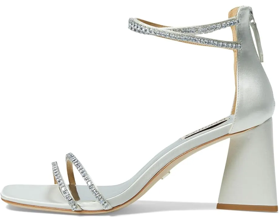 Сандалии Badgley Mischka Lillie с кристаллами на бретелях и квадратным носком