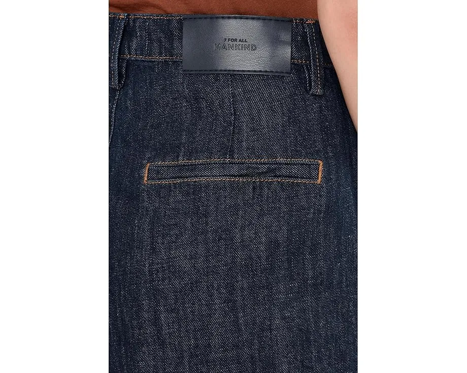 7 For All Mankind Шорты-брюки с прямыми штанинами и высокой талией