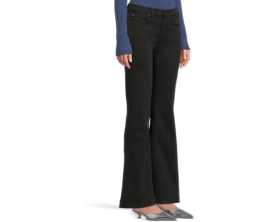 Черные джинсы 7 For All Mankind Dojo Tailorless с расклешенным низом