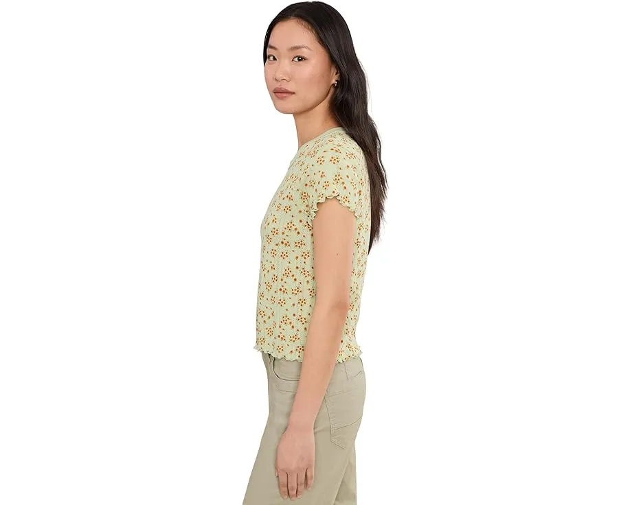 Футболка Toad&Co Foothill Pointelle с коротким рукавом и кружевным краем