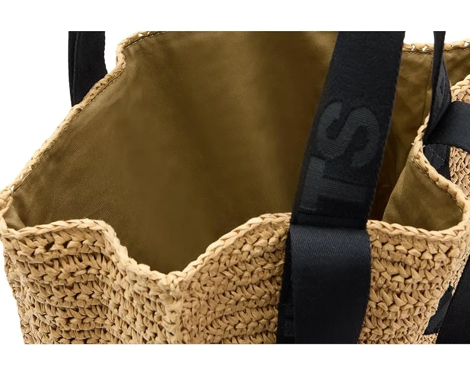 Тотеб Lullah N/s из бумажной соломки с кожаными деталями AllSaints