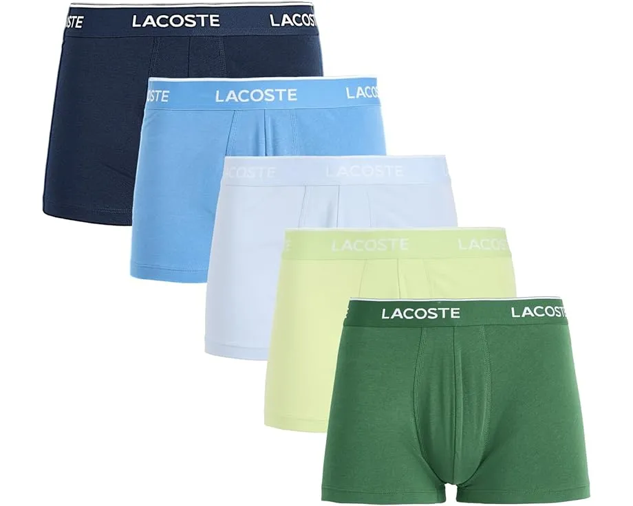 Набор из 5 трусов Lacoste 5-Pack Logo Trunks с брендированным поясом