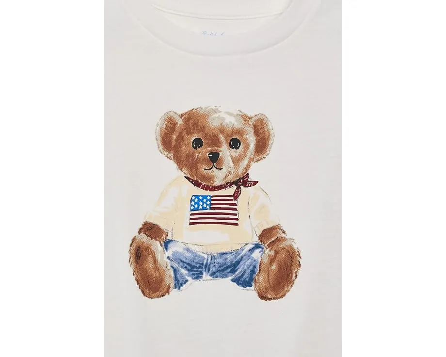 Футболка Polo Ralph Lauren для малышей из хлопка с принтом медвежонка Polo