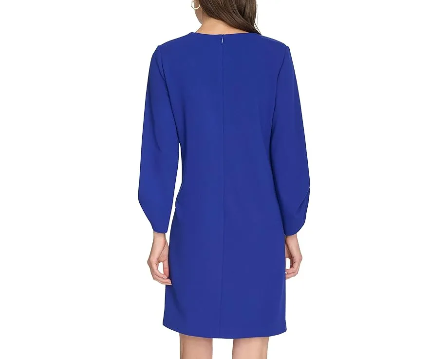 Платье Calvin Klein Scuba Crepe с длинными рукавами и вырезом на спине