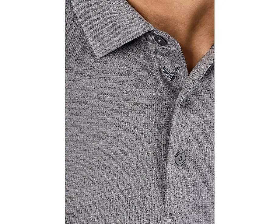 Поло Callaway Heather Jacquard с меланжевой тканью и защитой от солнца