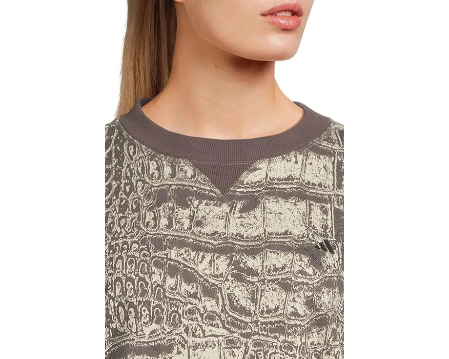 Свободный свитшот adidas by Stella McCartney с принтом крокодила