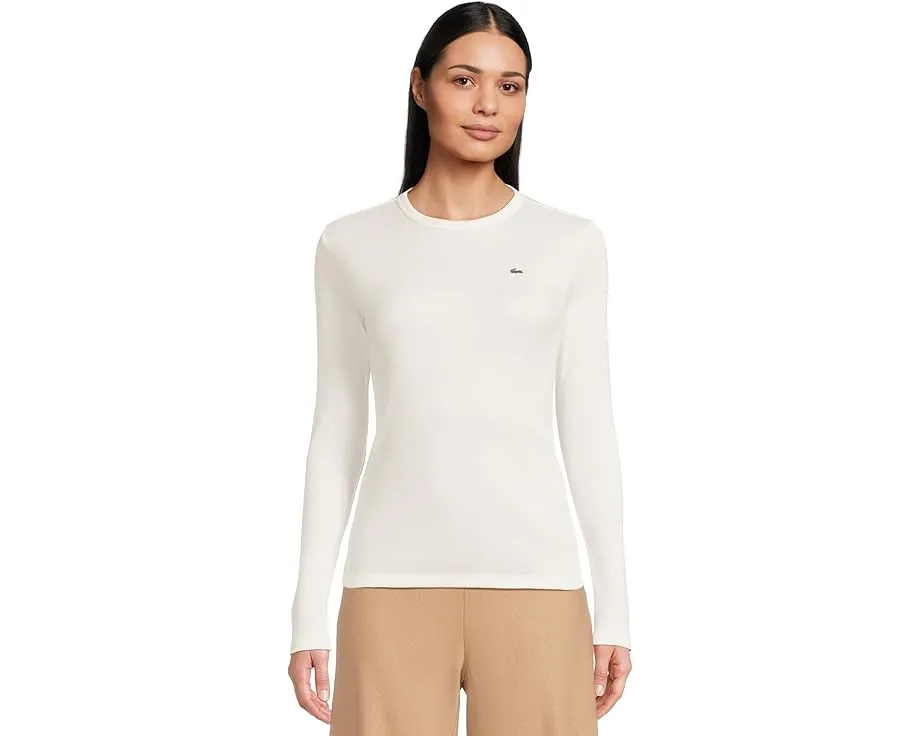 Футболка Slim Fit из ребристого хлопка с логотипом Lacoste