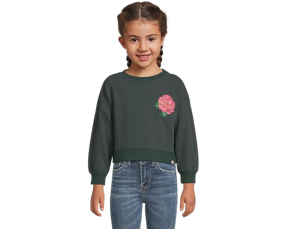Кроп-толстовка Appaman Kids Lisa с вышитым цветком