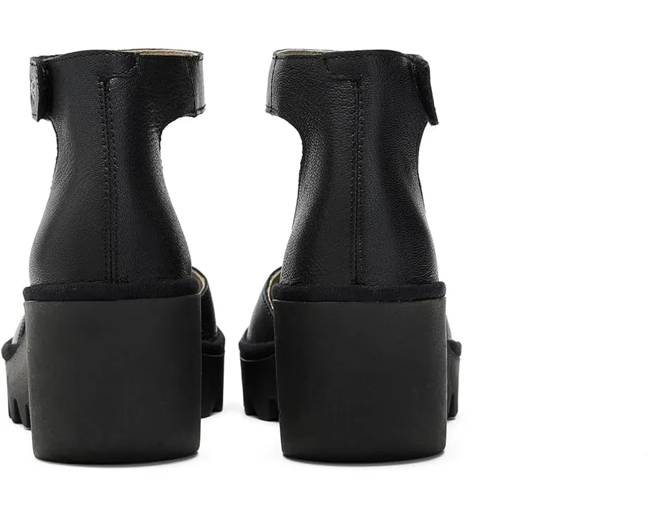 Закрытые туфли FLY LONDON Boij626fly на танкетке с ремешком на липучке