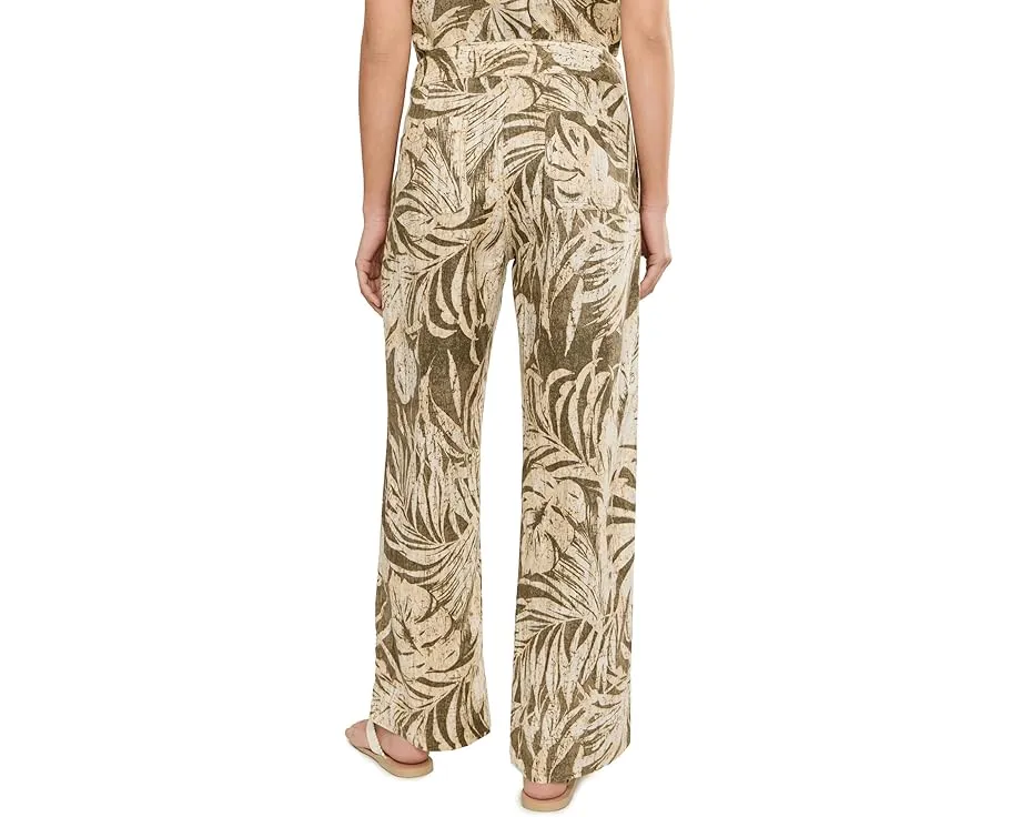 Брюки Lauren Ralph Lauren с принтом пальмовых ветвей из льна
