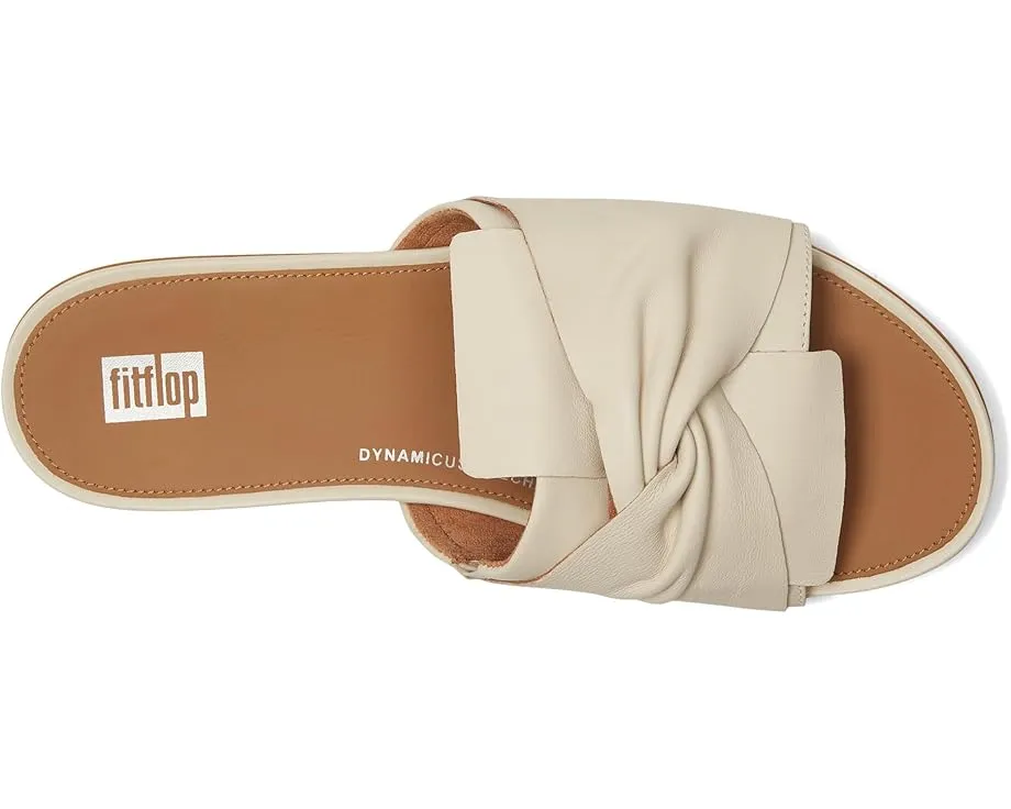 Сланцы FitFlop Gracie из мягкой кожи с бантом