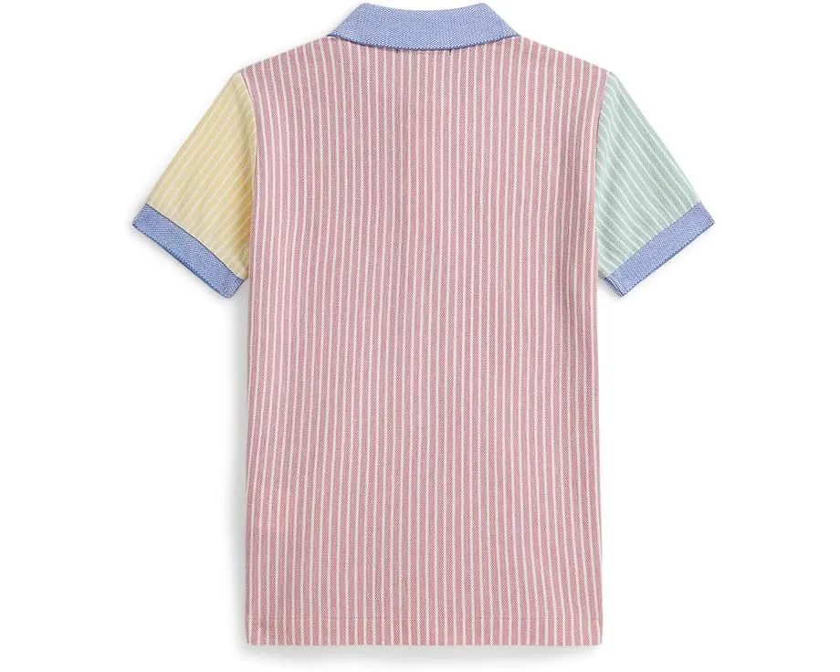 Поло Polo Ralph Lauren из оксфордской сетки в полоску для малышей и детей младшего возраста