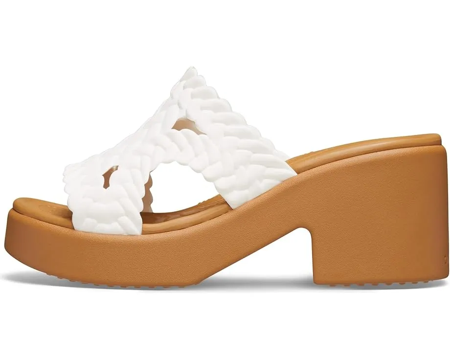 Сланцы Crocs Brooklyn с плетеным верхом и каблуком на платформе