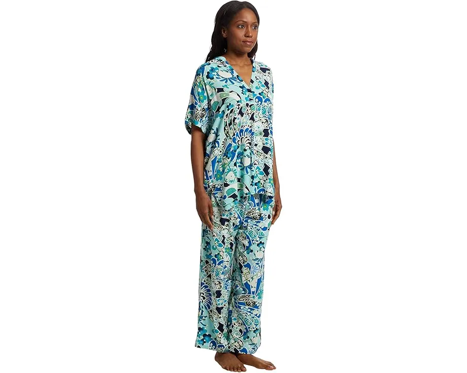 Пижама N by Natori Fusion Fans с коротким рукавом из шифона