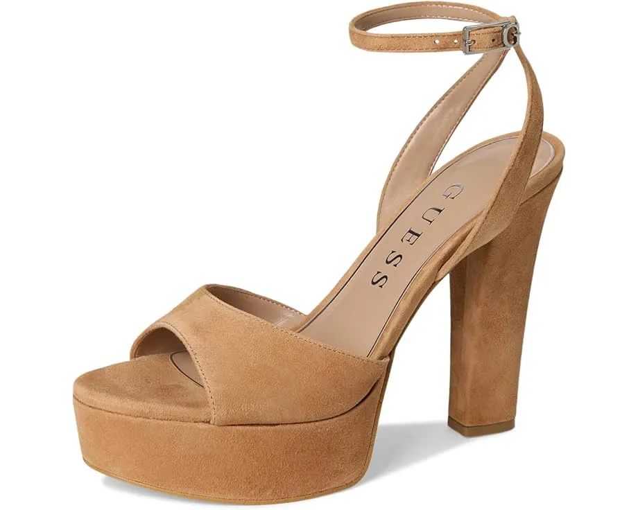 Туфли GUESS Hitten на устойчивом каблуке из замши с ремешком