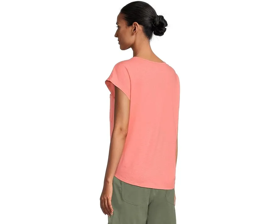 Футболка L.L.Bean Cotton Linen с круглым вырезом и нагрудным карманом