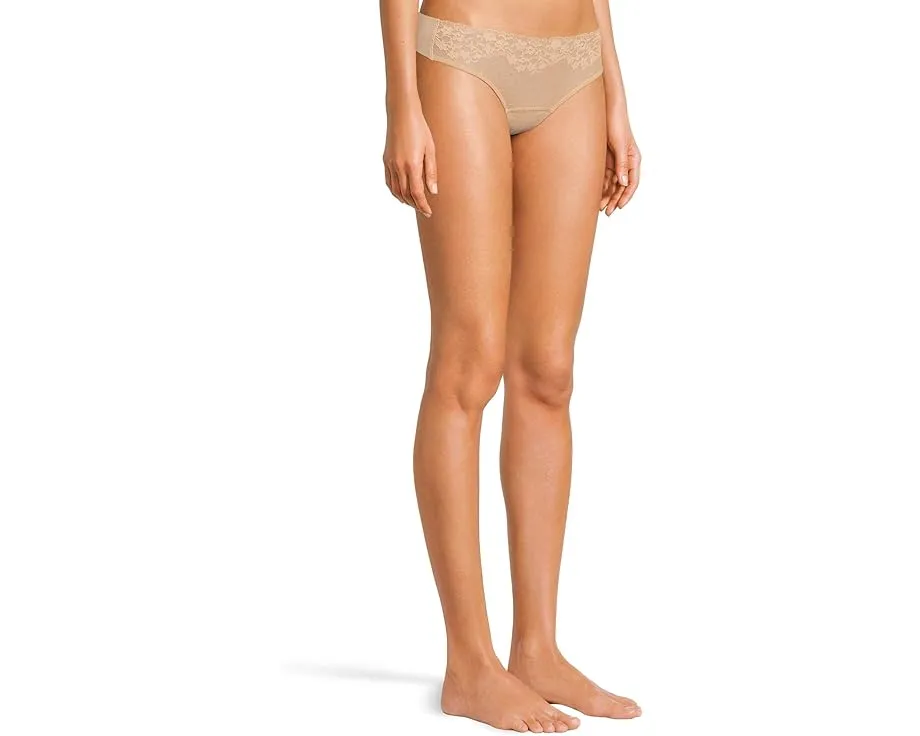 Стринги Commando Double Take Lace с кружевной вставкой и микрофиброй