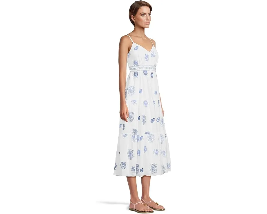 Макси-платье Zanna с вышивкой и запахом из хлопка от Lilly Pulitzer