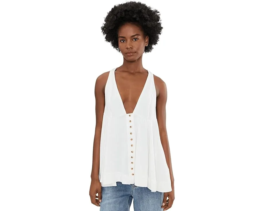 Free People туника Valerie с глубоким V-образным вырезом